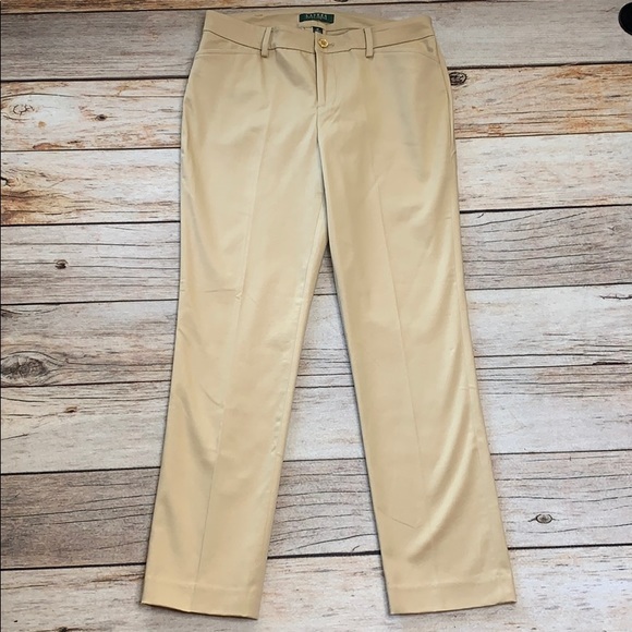 LAUREN RALPH LAUREN....ladies sateen khakis - Picture 1 of 8